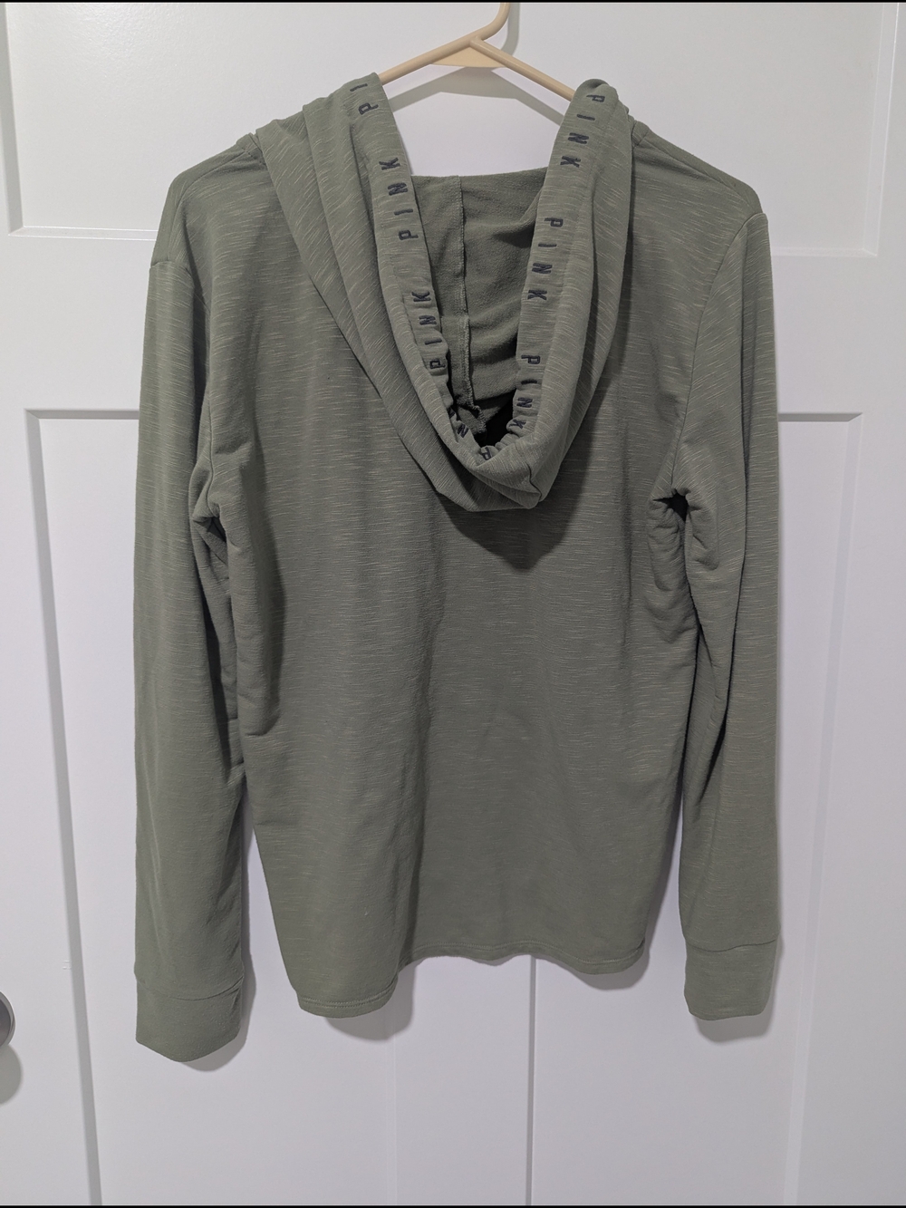 Victoria's Secret PINK Olive Green Half-Zip Hoodie - Picture 3 of 3